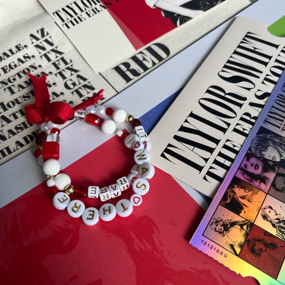 Taylor Swift “I Was There” “It was rare” Red Taylor’s Version 2 Bracelets